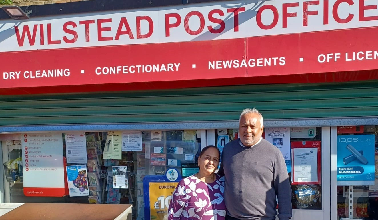 Popular Wilshamstead postmaster couple retire after 35 years