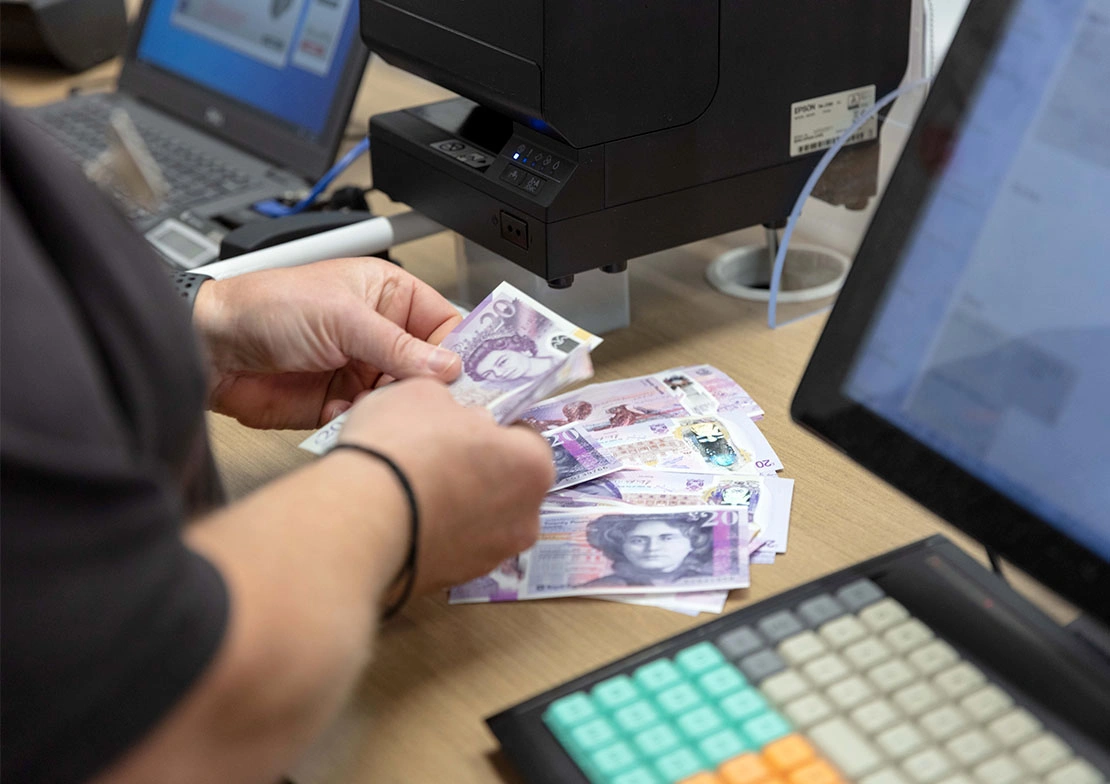 Personal cash withdrawals up over 3% month-on-month despite impact of Storms Dudley and Eunice
