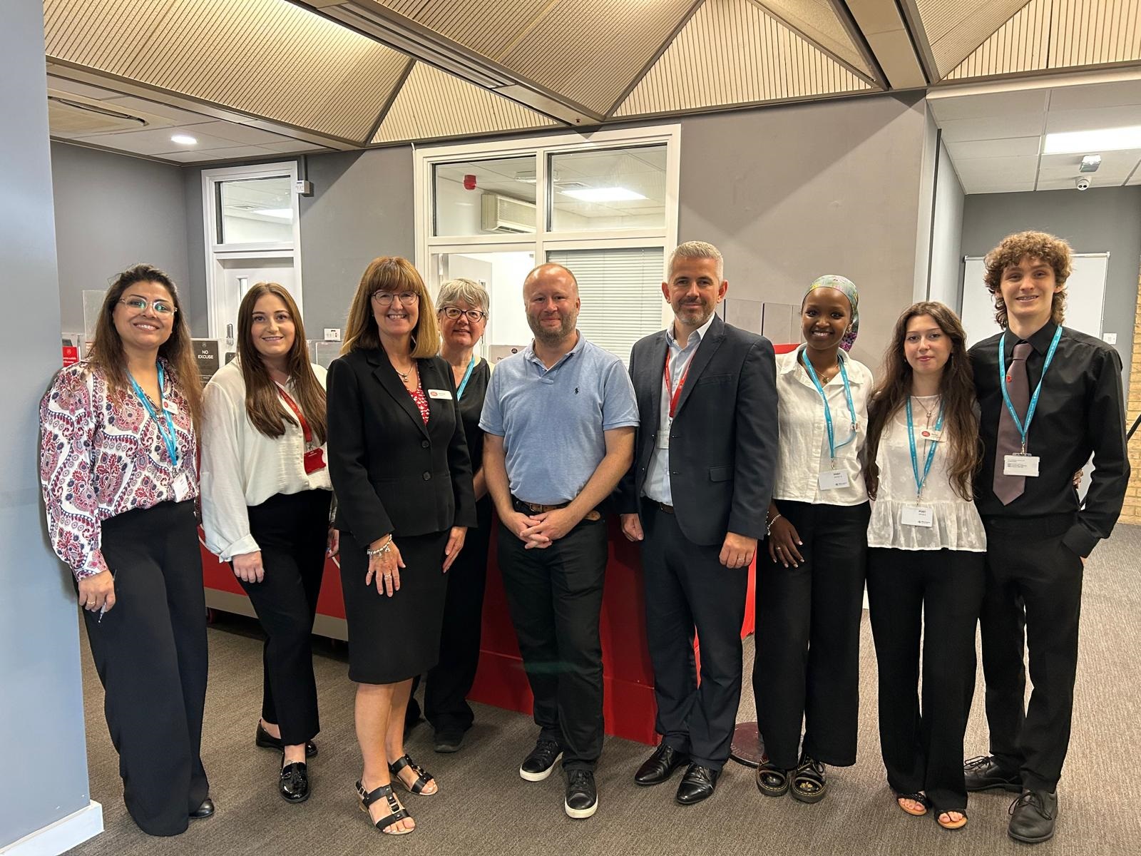 Post Office CEO visits temp Milton Keynes Post Office after fire ordeal