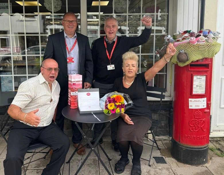 Popular couple hit milestone at the helm of Taffs Well Post Office